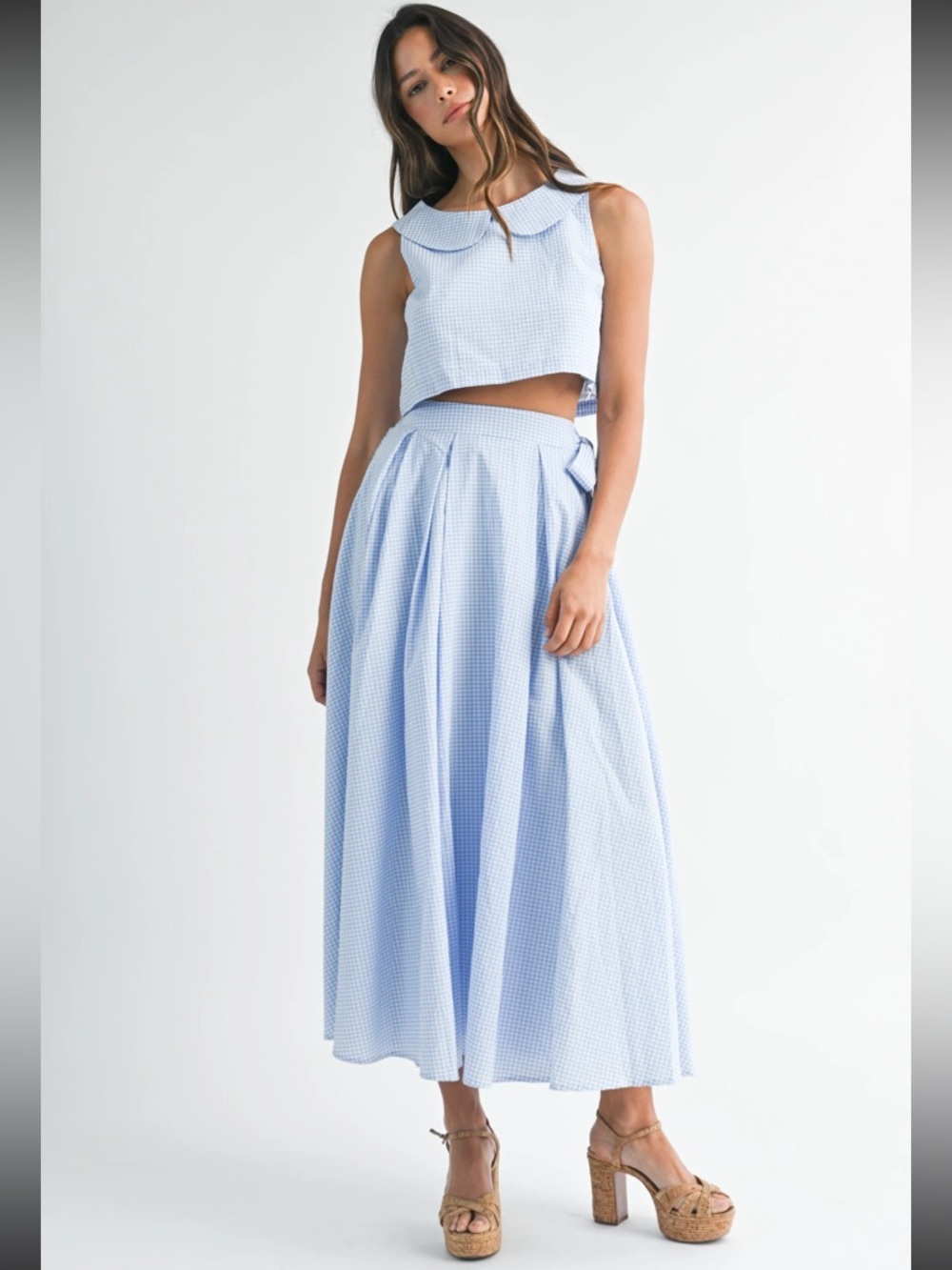 MABLE Bluebell Gingham Set